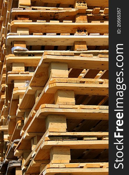 Stack or pile of euro pallets