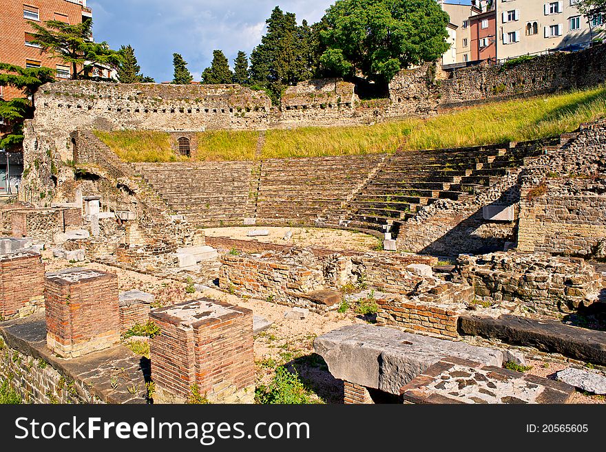 Roman Theater in Trieste, Italy