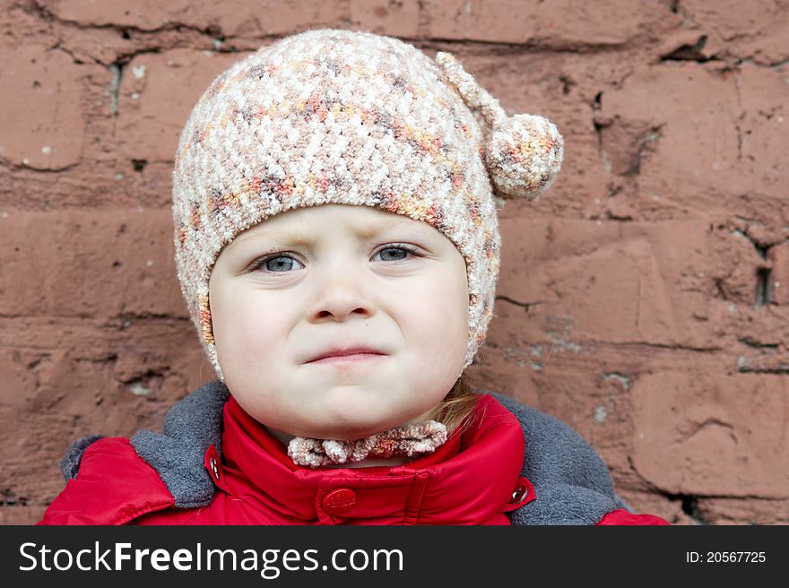 Portrait of sad unhappy child. Portrait of sad unhappy child