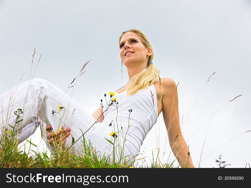 Girl in grass