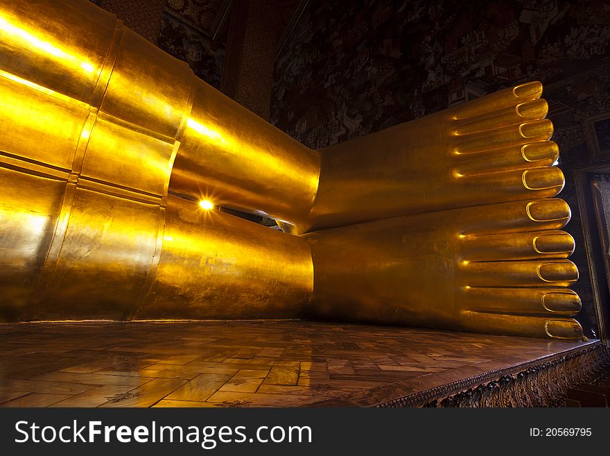 Big Foot Reclining Buddha In Wat Pho.