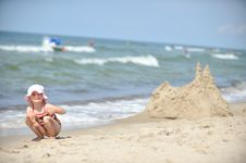 Girl At Beach Royalty Free Stock Photography Girl At Beach Royalty Free Stock Photography