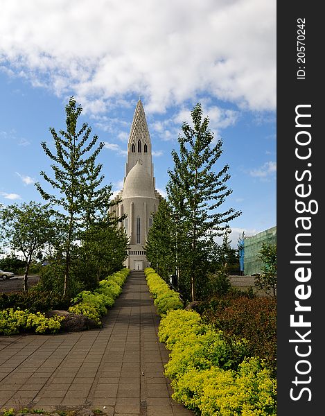 Hallgrimskirkja in Reykjavik Iceland