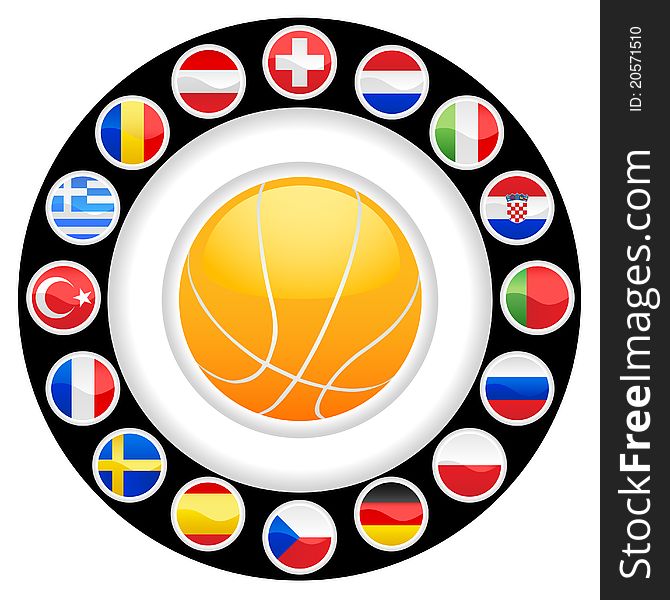 Basketball championship illustration design
