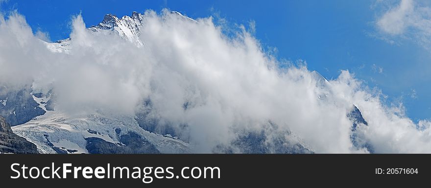 Snow mountain in Jaufraujoch, south of Swiss. Snow mountain in Jaufraujoch, south of Swiss