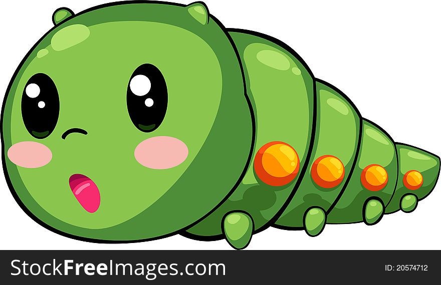 Illustration worm vector