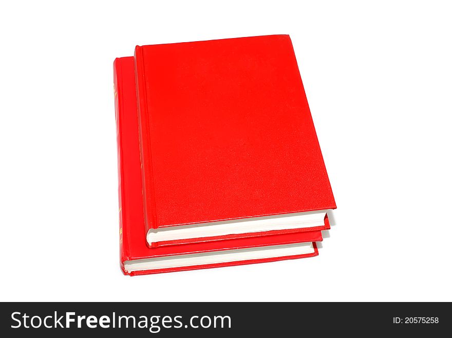 Red data book in the white background