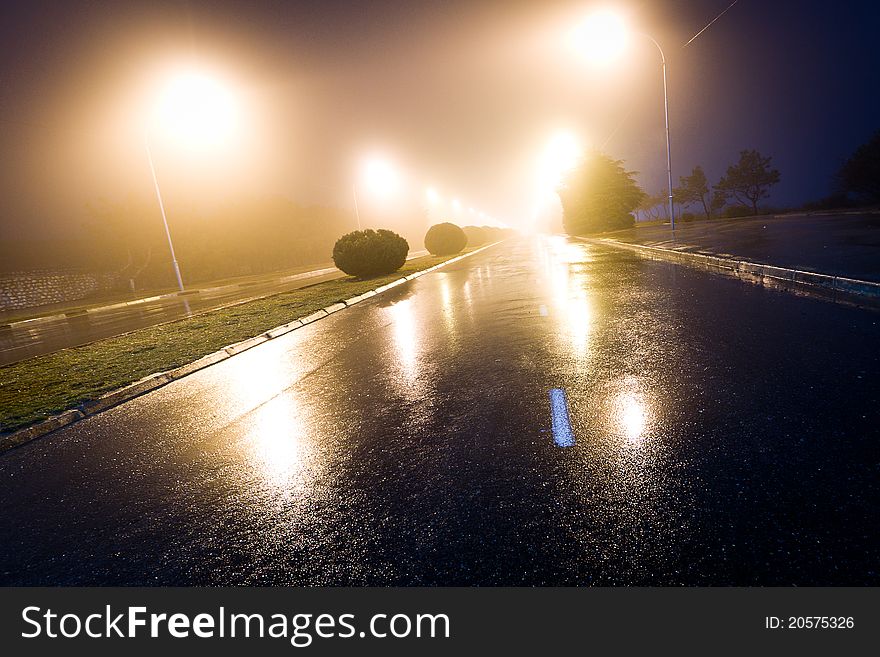 Streetlight & Fog