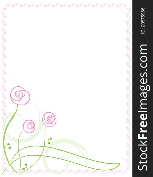 Greeting card with flowers