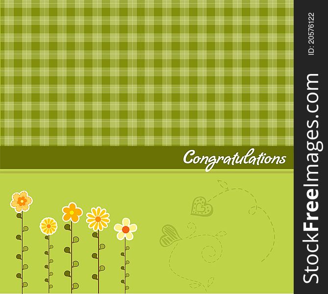 Congratulation floral card