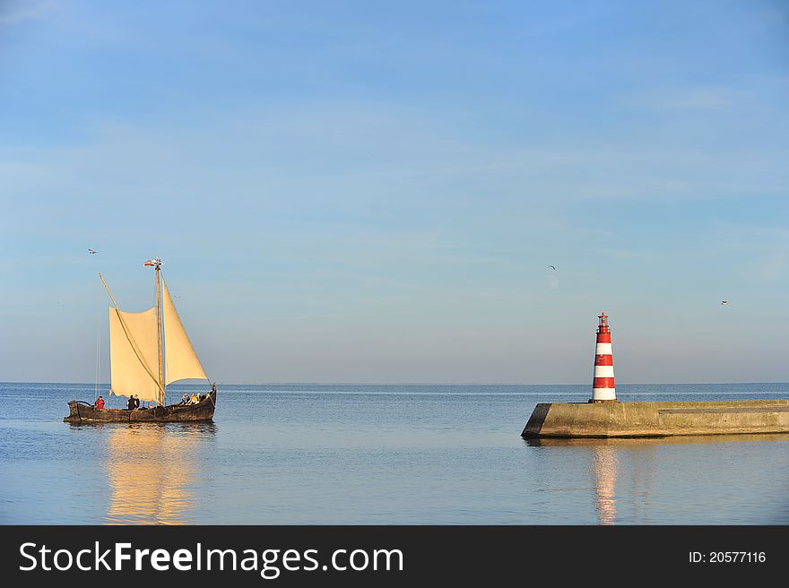 Vacation on yacht . summer day at sea