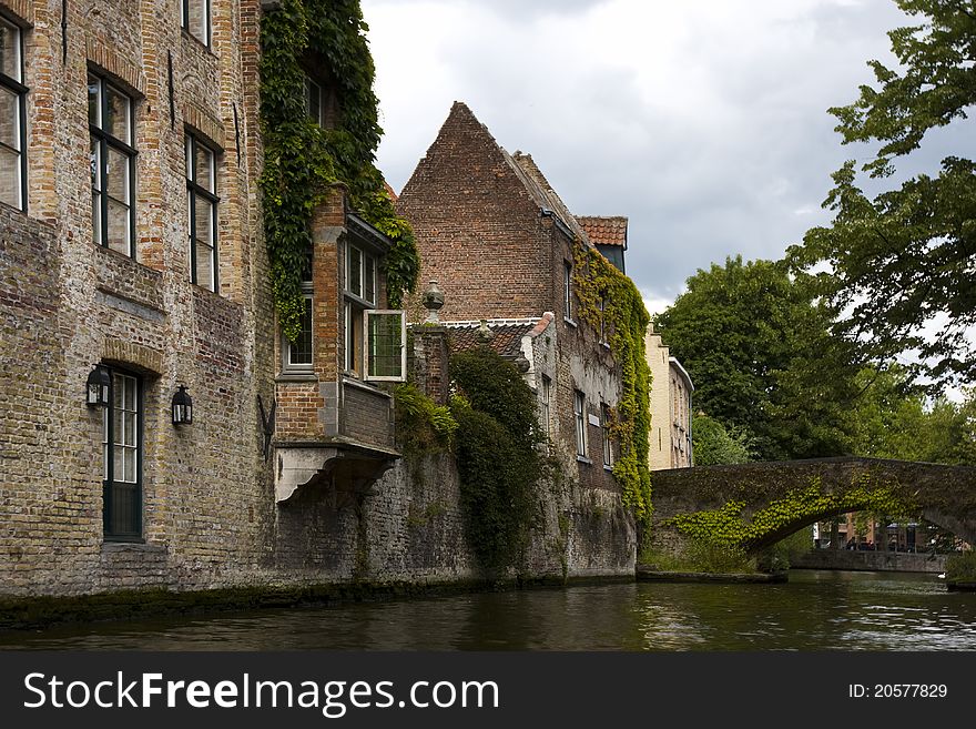 Old city architecture, Brugge, Belgium.