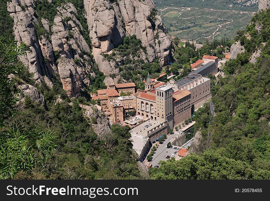 Santa Maria De Montserrat is a Benedictine abbey located on the mountain of Montserrat, in Catalonia, Spain.