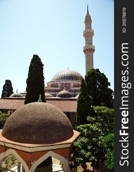 Old Mosque on the Greek Island of Rhodes