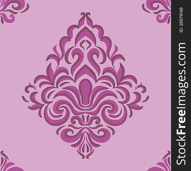 Seamless pattern - patterns on a pink background