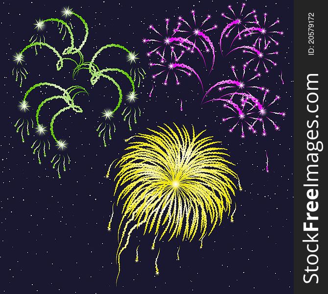 Vector Illustration - Firework.