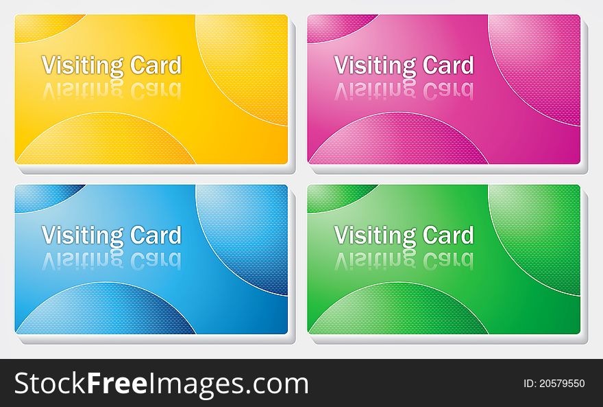 Visiting card - simple color design