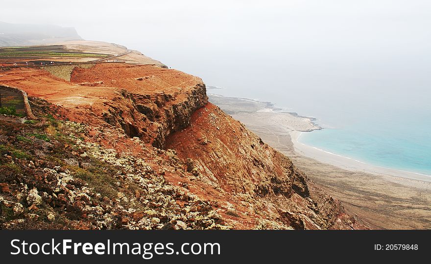 Panoramic view of north coast of Lanzarote, Canary Islands. Panoramic view of north coast of Lanzarote, Canary Islands.