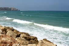 Sea Panorama Of Tel-Aviv, Israel Stock Images Sea Panorama Of Tel-Aviv, Israel Stock Images