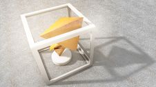 Gold Triangle In A Box Royalty Free Stock Image Gold Triangle In A Box Royalty Free Stock Image