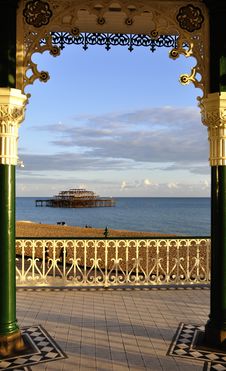 The West Pier In Brighton Stock Photos