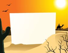 Desert Blank Board Royalty Free Stock Image Desert Blank Board Royalty Free Stock Image