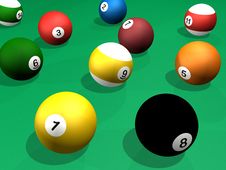 Billard Balls Pack 3d Rendering Pool Stock Photography Billard Balls Pack 3d Rendering Pool Stock Photography
