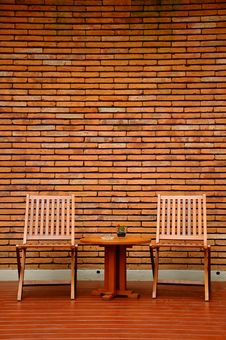 Brick Walls And Chair Stock Image Brick Walls And Chair Stock Image
