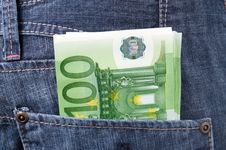 Euro Money In Jeans Pocket Stock Photos Euro Money In Jeans Pocket Stock Photos