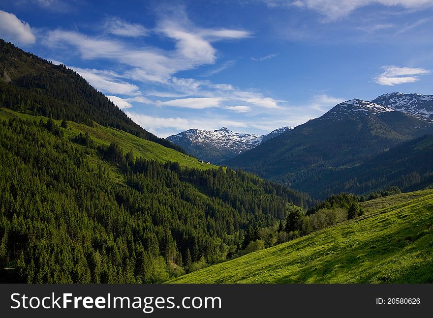 Mountain view in Zillertal, Austria. Mountain view in Zillertal, Austria