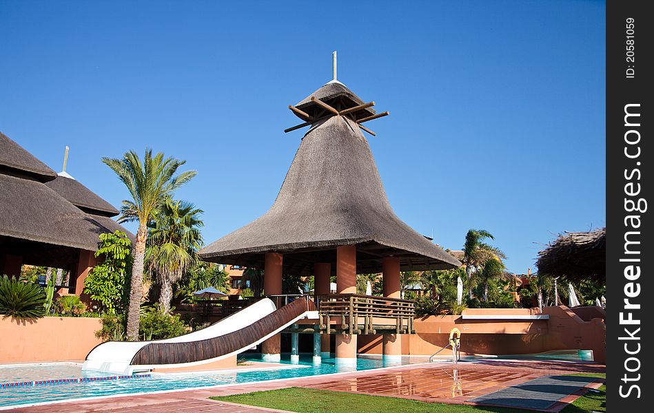 Swimming pool in luxury hotel, Chiclana, Spain
