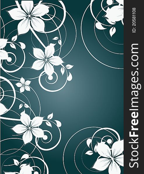 Abstract flowers background with place for your text