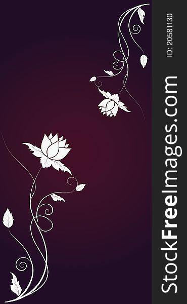 Floral abstract design element for your text