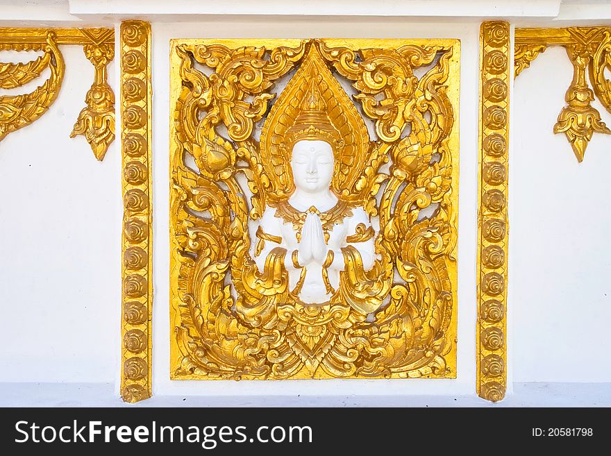 Golden buddhist sculpture