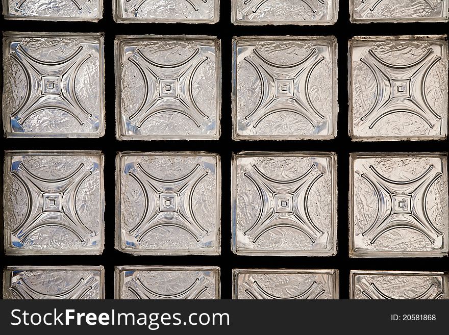 Texture of glass block background