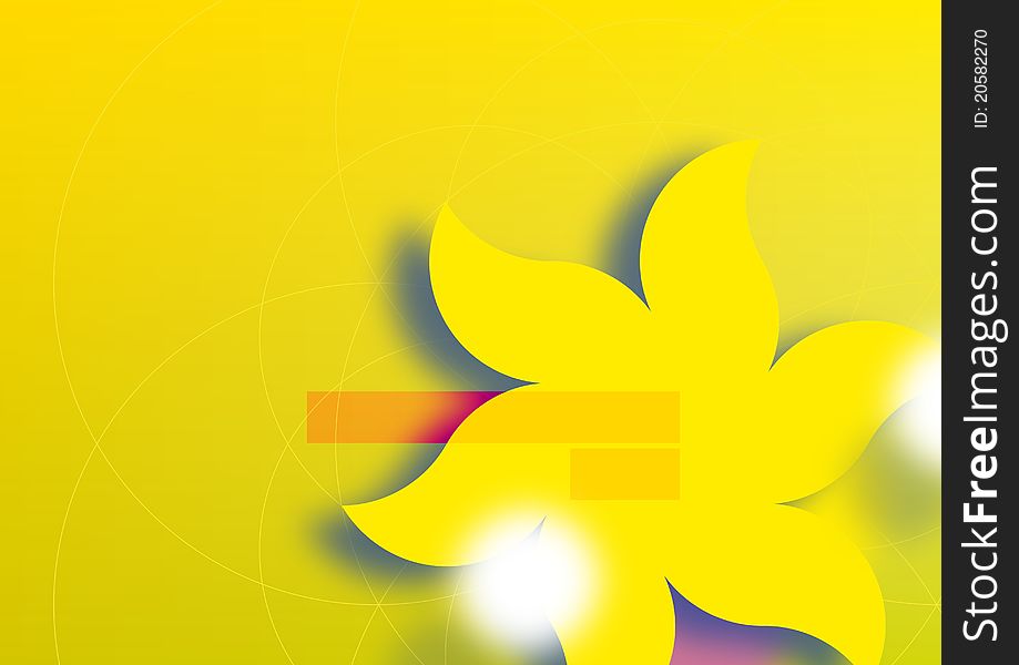 Yellow background for an advertisement