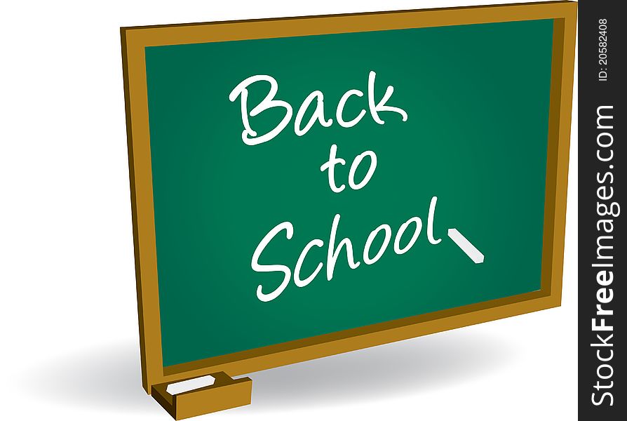 Back to school (icon of a handwriting on a blackboard)