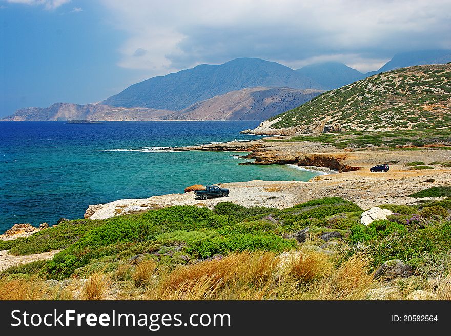 Beautiful Crete, mountains and sea. Beautiful Crete, mountains and sea