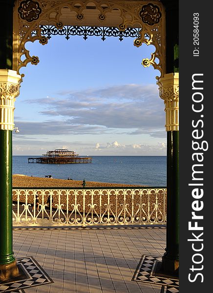 The West Pier in Brighton, Sussex, England, UK