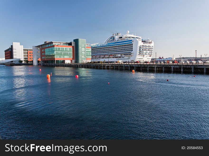 Cruise ship in dock