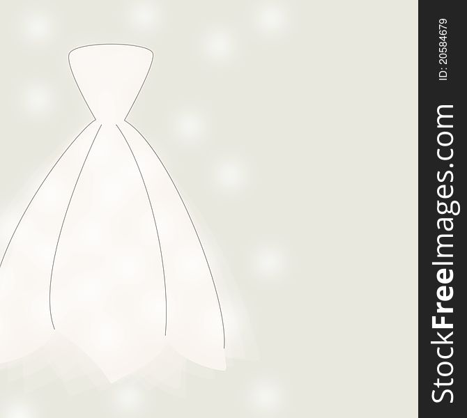 Background with wedding dress for text