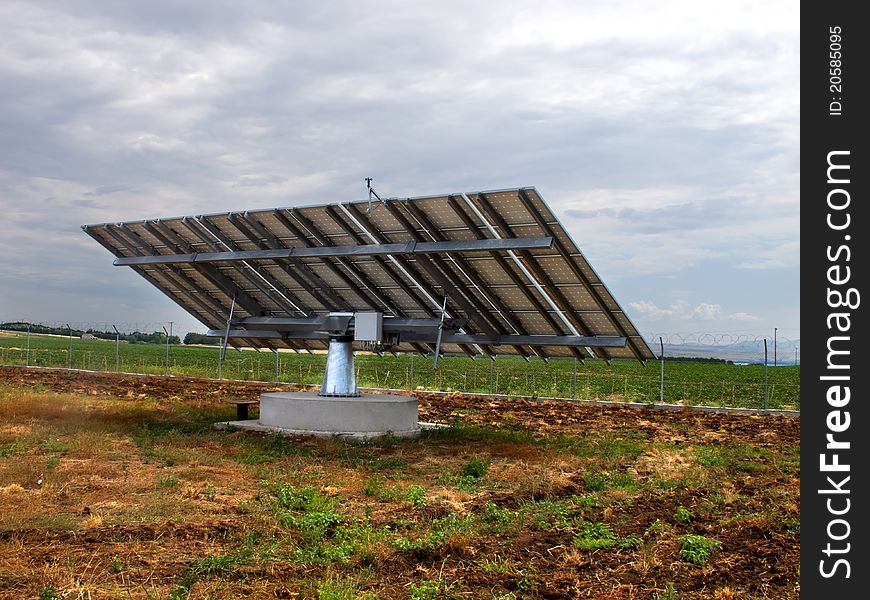 Solar pannels colecting energy from the sun