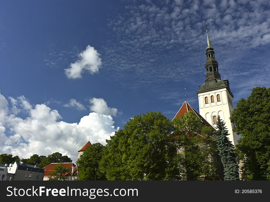 Ancient church in Tallinn, Estonia - Niguliste kirik or St. Nicholas Church.