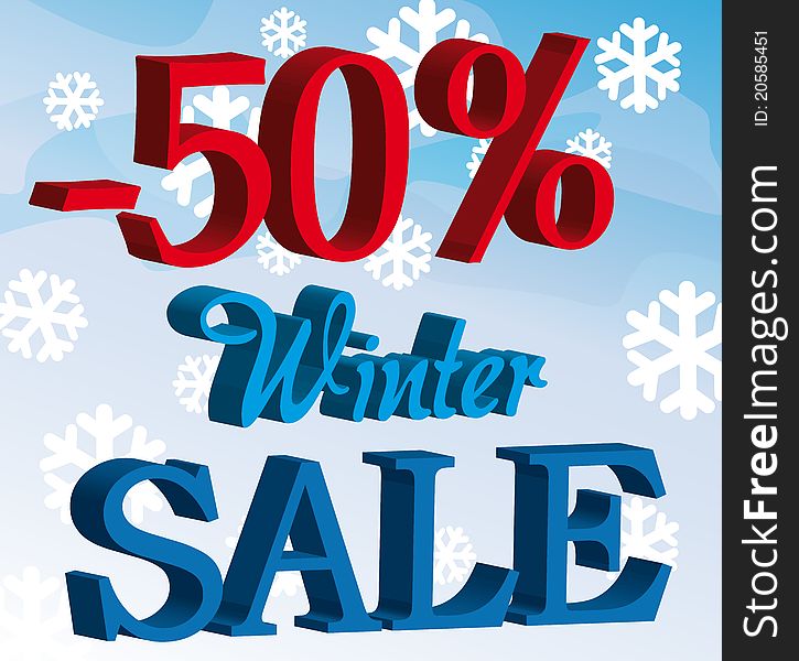 Promotion winter sale background