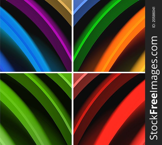 Multicolored 3d render waves abstract background. Multicolored 3d render waves abstract background.