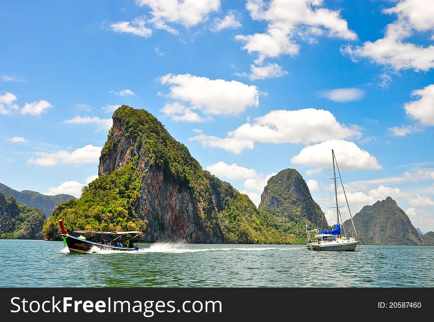 On the sea, southern Thailand.