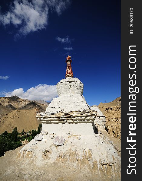 The old Pagoda of the Tibetan people