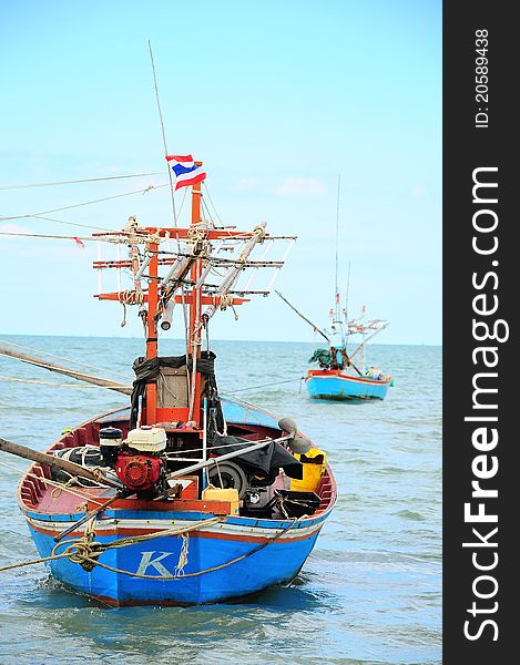 Traditional fishing boats in Thailand