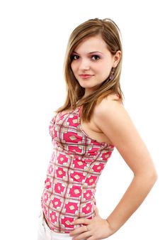 Portrait Of A Happy Young Woman Royalty Free Stock Photos Portrait Of A Happy Young Woman Royalty Free Stock Photos