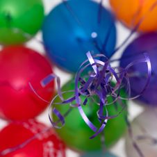 Colored Balls Flying, Blue Ropes Royalty Free Stock Photo Colored Balls Flying, Blue Ropes Royalty Free Stock Photo